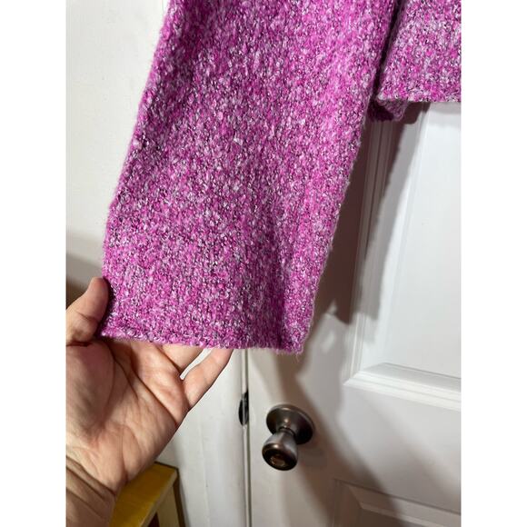Sincerely Jules Sweater Small Pink Cowl Neck Cozy Slouchy Wide Sleeves Boho NWT - Picture 3 of 5